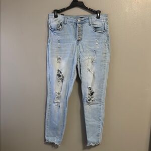 Distressed Light Blue Women's Jeans